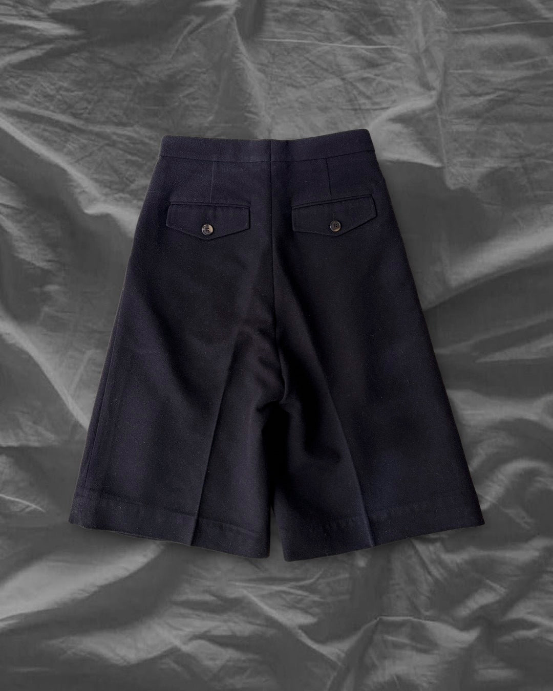 DRIES VAN NOTEN 2010s Wool Cotton Shorts Black Size 36