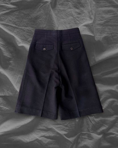 DRIES VAN NOTEN 2010s Wool Cotton Shorts Black Size 36