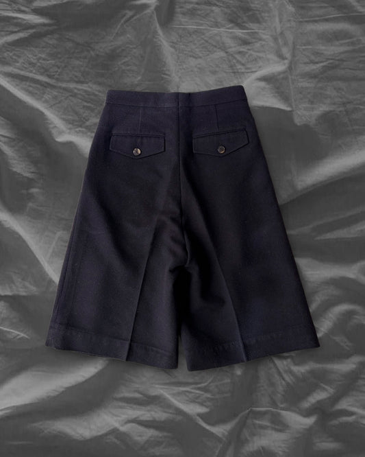 DRIES VAN NOTEN 2010s Wool Cotton Shorts Black Size 36