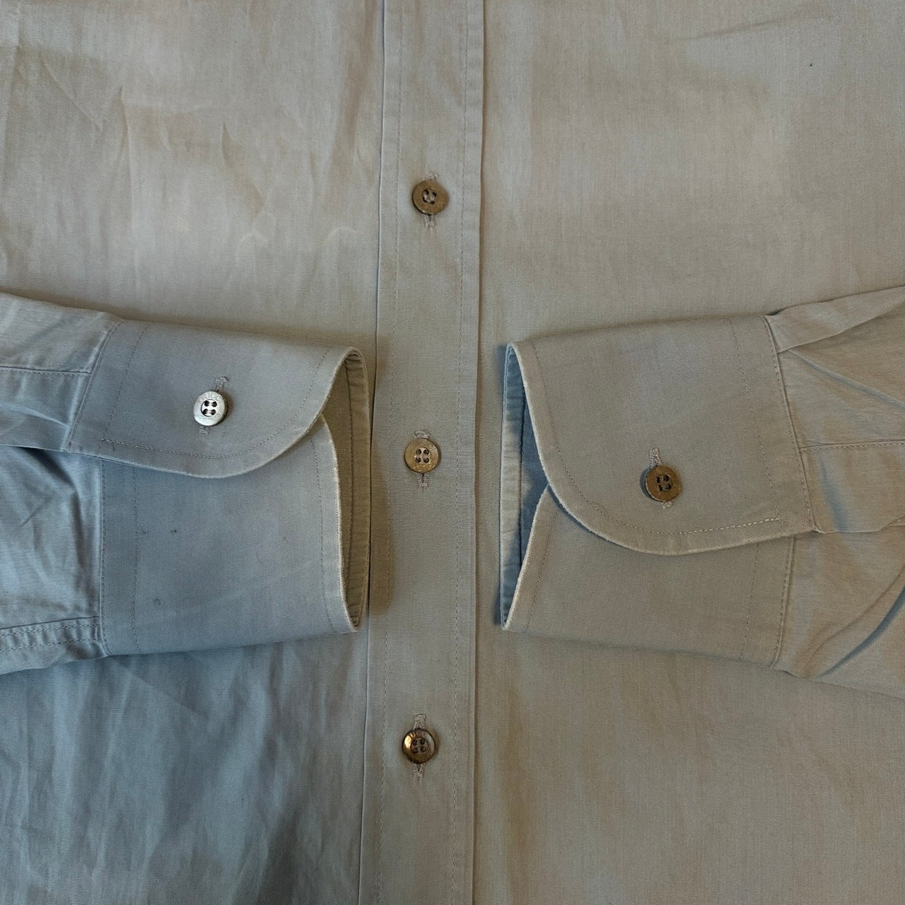 GUCCI 2000s Cotton Stand Collar Jacket Blue-Grey Size M