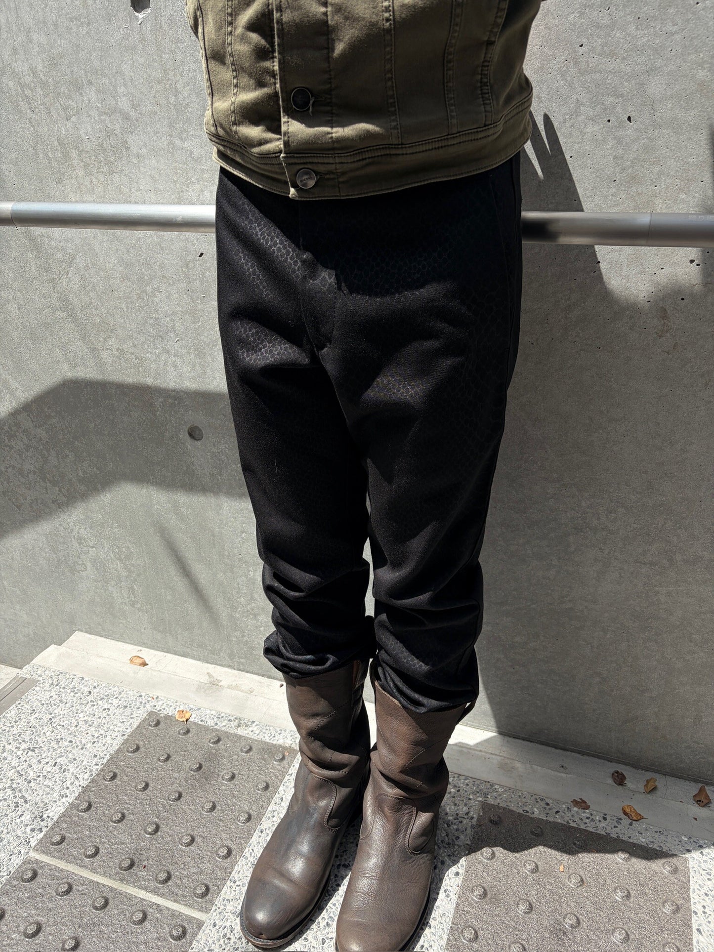 COMME des GAR AW00 Snake Jacquard Pants Black Size S