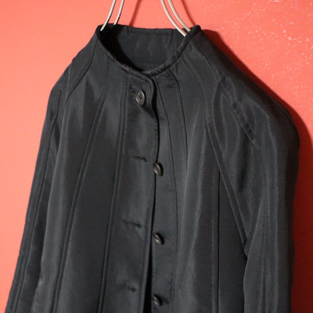 ISSEY MIYAKE 01AW Panel No Collar Jacket Black Size 2