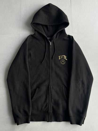 Vintage Milkboy Message Black Zip Hoodie Size XL
