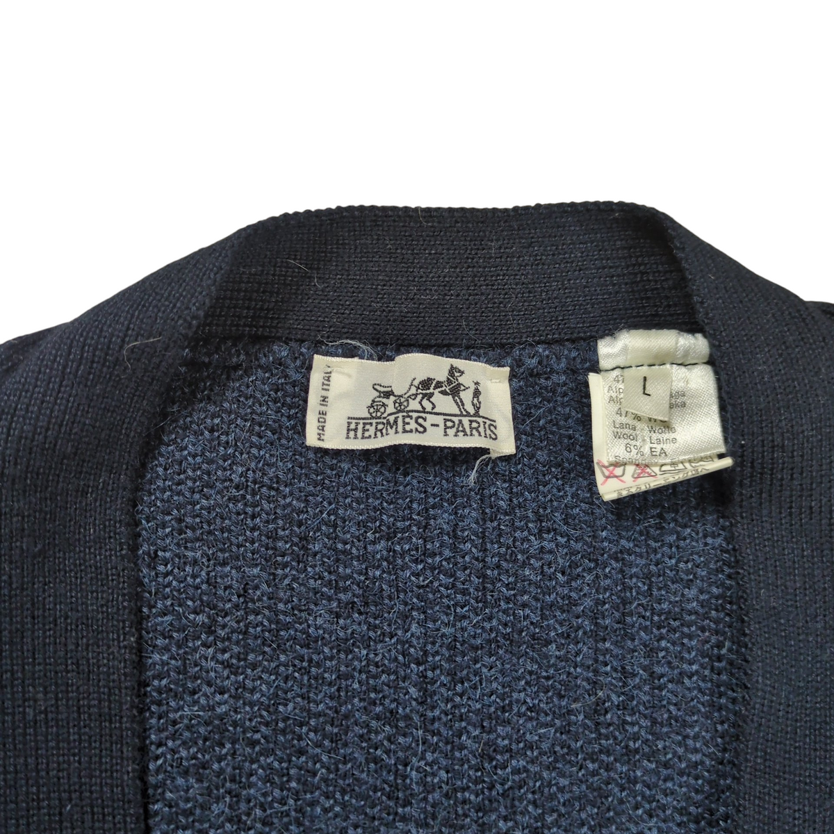 Hermes Twin Dragon Motif Oversized Cardigan Size L