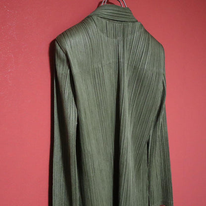 PLEATS PLEASE 08AW Pleated Tailored Blazer Green Size 3