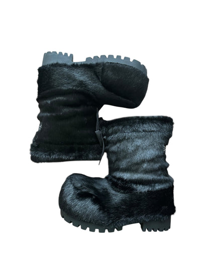 Balenciaga Alaska Black Fur Chunky Boots