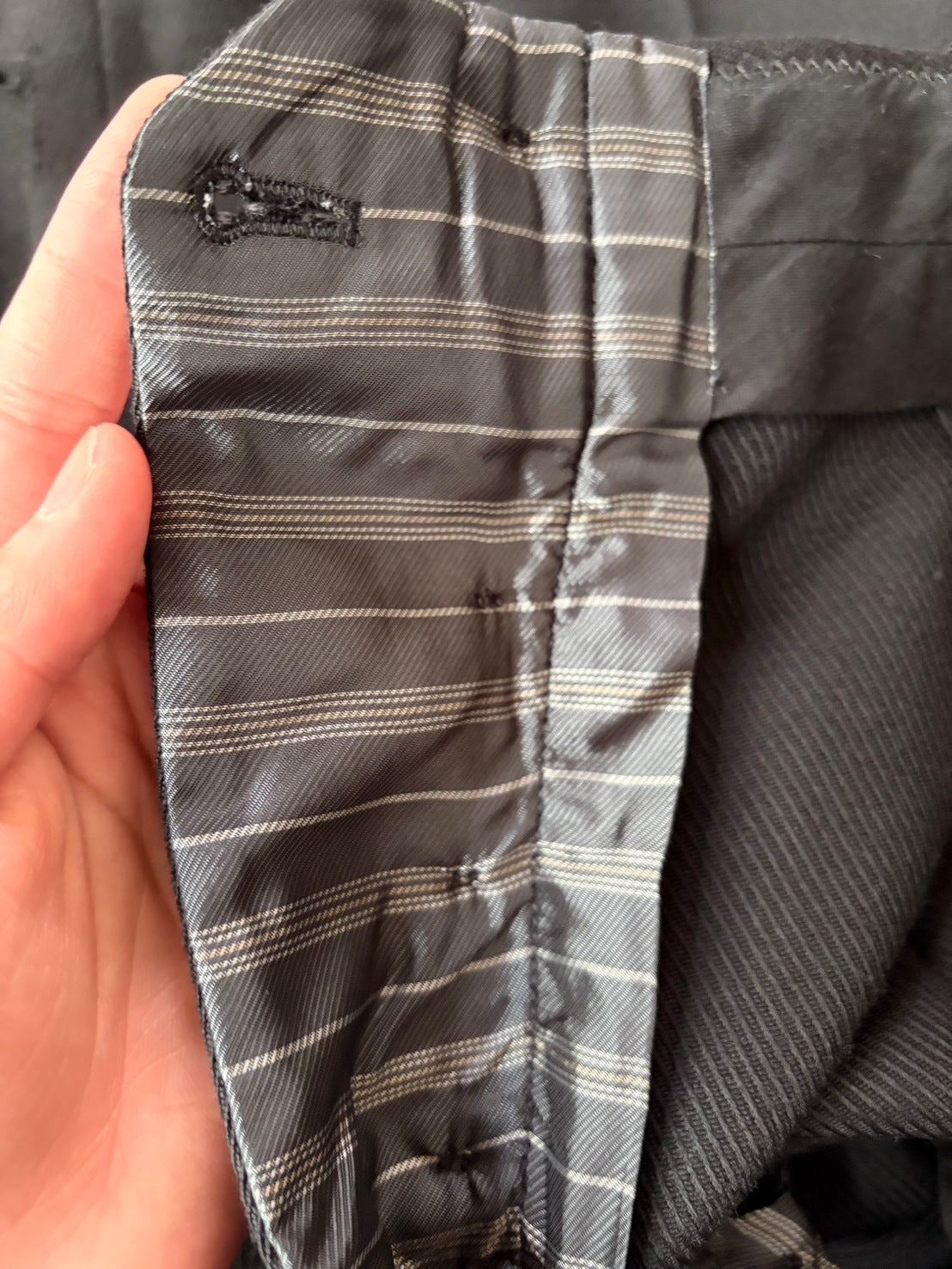 Martin Margiela Wool Mohair Plain White Tag Pants Black