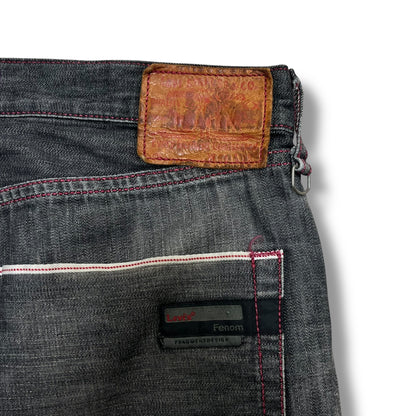 Fragment Design 00s Levi's Fenom Black Pink D-Ring Jeans