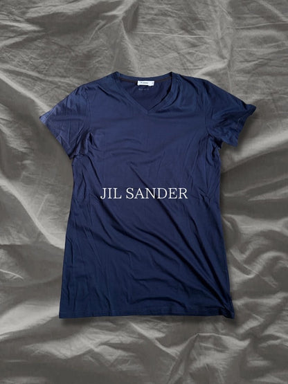 JIL SANDER SS14 Cotton Irregular Sweatshirt Navy Size L