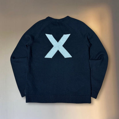 Armani Exchange Black Wool Logo Crewneck Sweater