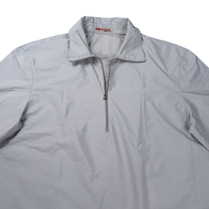 PRADA SPORT 1990s Half Zip High Neck Nylon Shirt Gray Size S