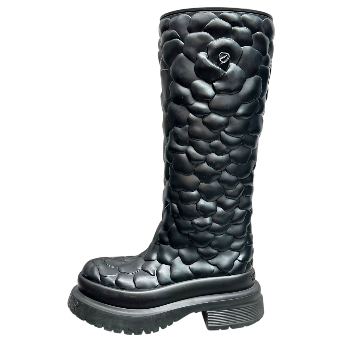 VALENTINO Atelier 03 Rose Rubber Platform Rain Boots Size 38