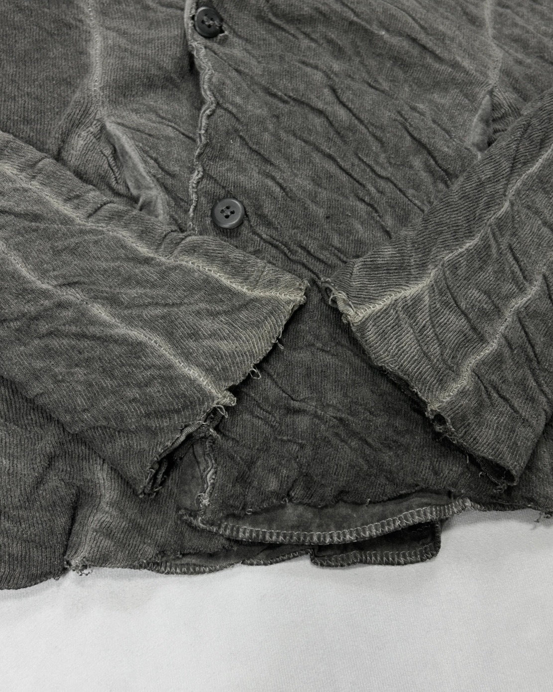 Poeme Bohemien Crinkled Cotton-Linen Cardigan (FW12) Size 46