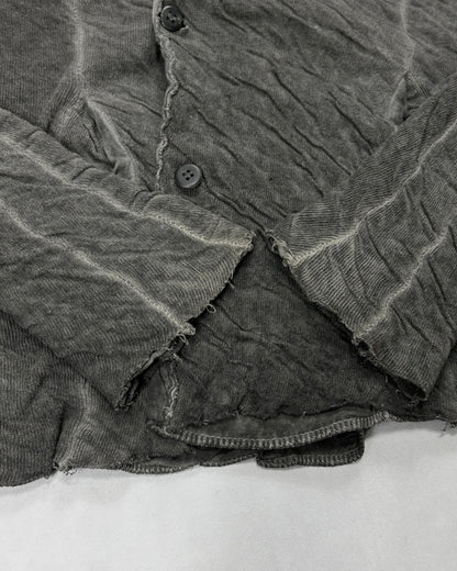 Poeme Bohemien Crinkled Cotton-Linen Cardigan (FW12) Size 46