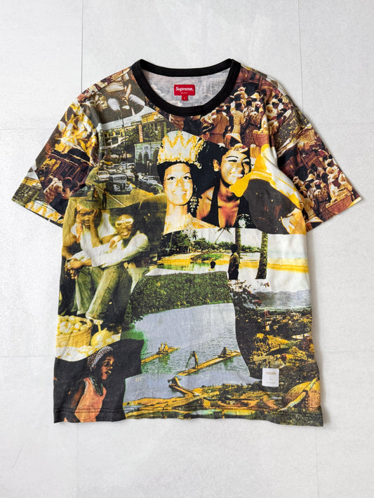 Supreme All-Over Print Cotton T-Shirt Size L
