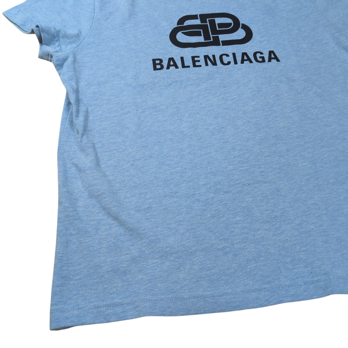 BALENCIAGA BB Logo Printed Cotton T-Shirt Size XS