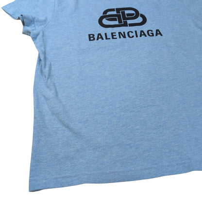 BALENCIAGA BB Logo Printed Cotton T-Shirt Size XS