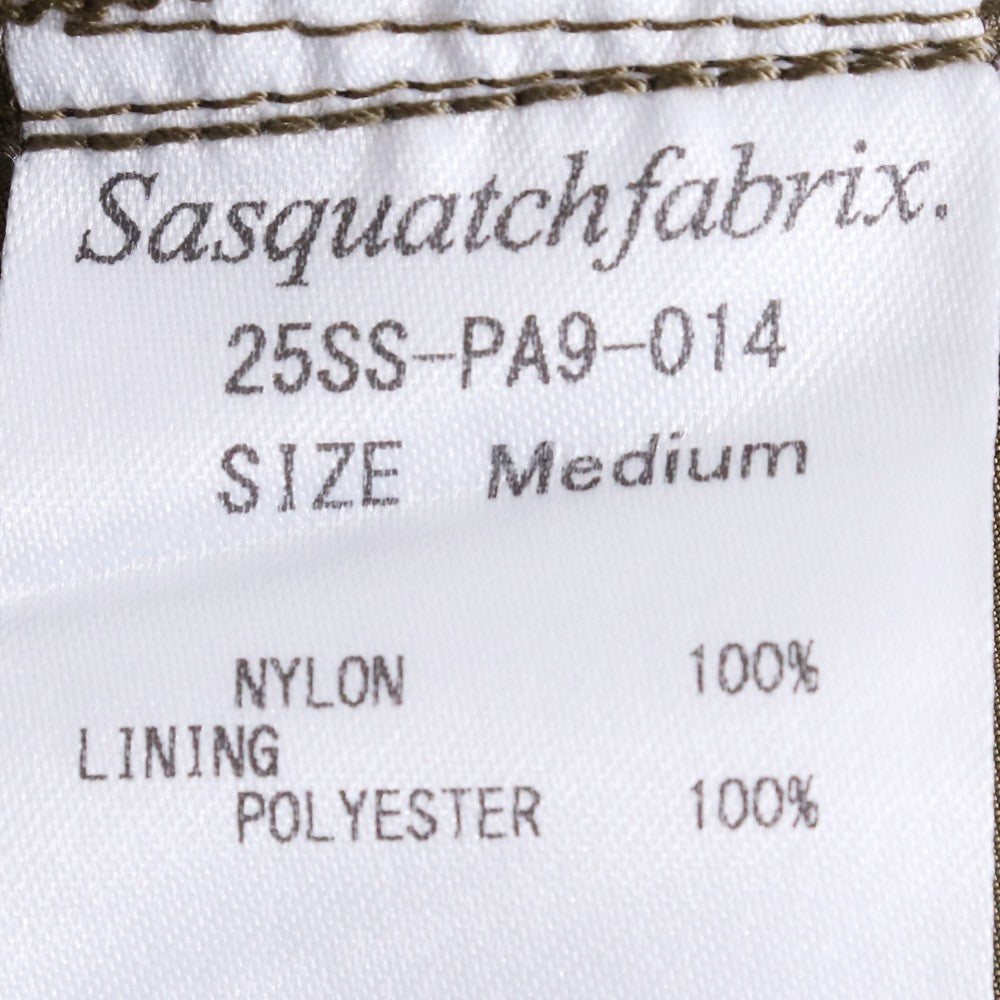 SASQUATCHFABRIX. 25SS Nylon Cargo Pants Olive Size M