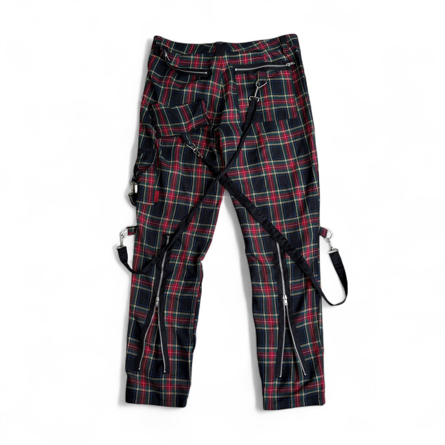 Vintage TRIPP NYC Tartan Check Bondage Pants Size 32