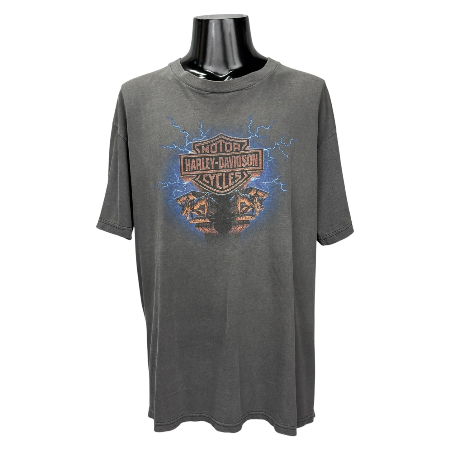 HARLEY-DAVIDSON 90s Gargoyle Lightning T-Shirt Size XL