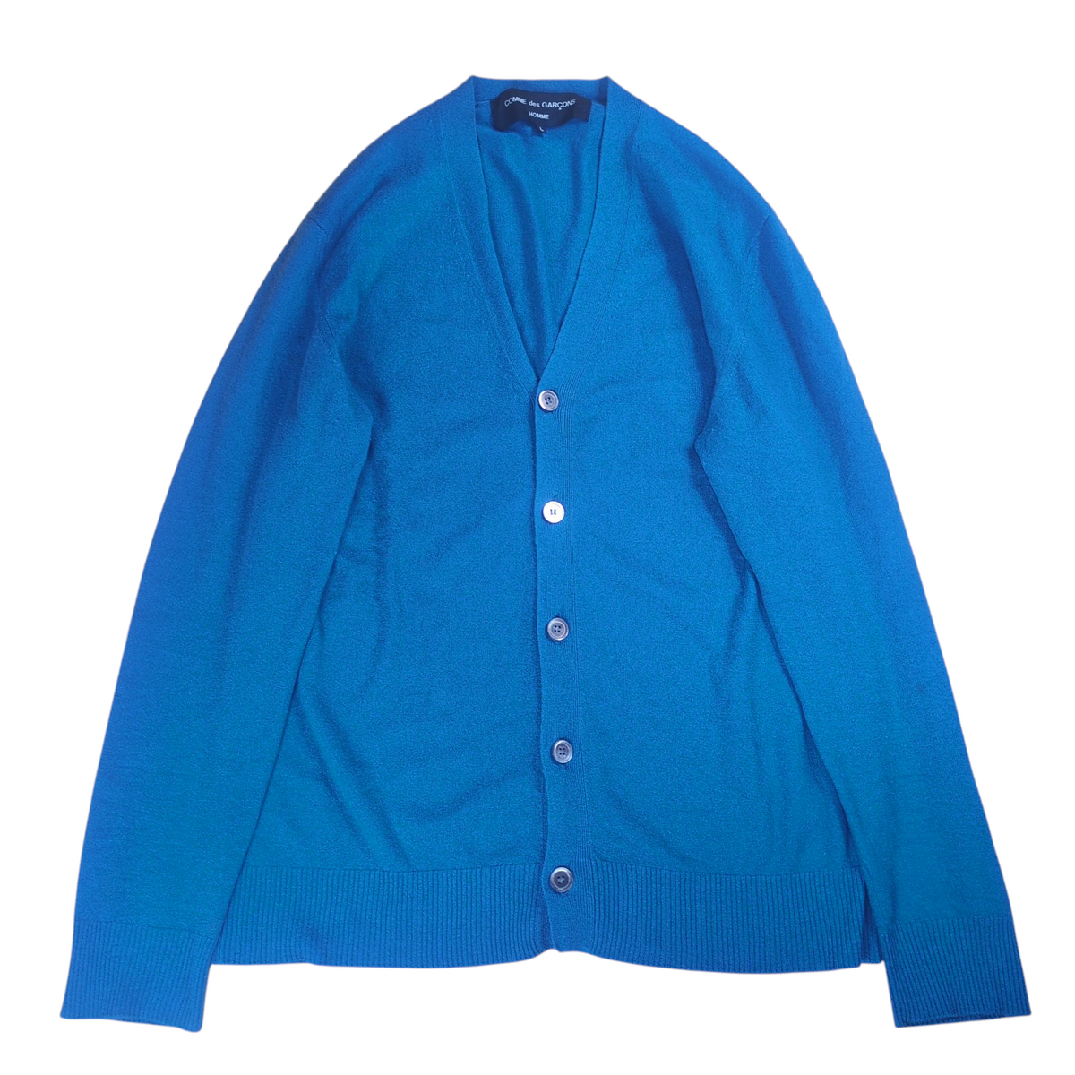 Comme des Garcons Cashmere Wool Cardigan Blue Size L