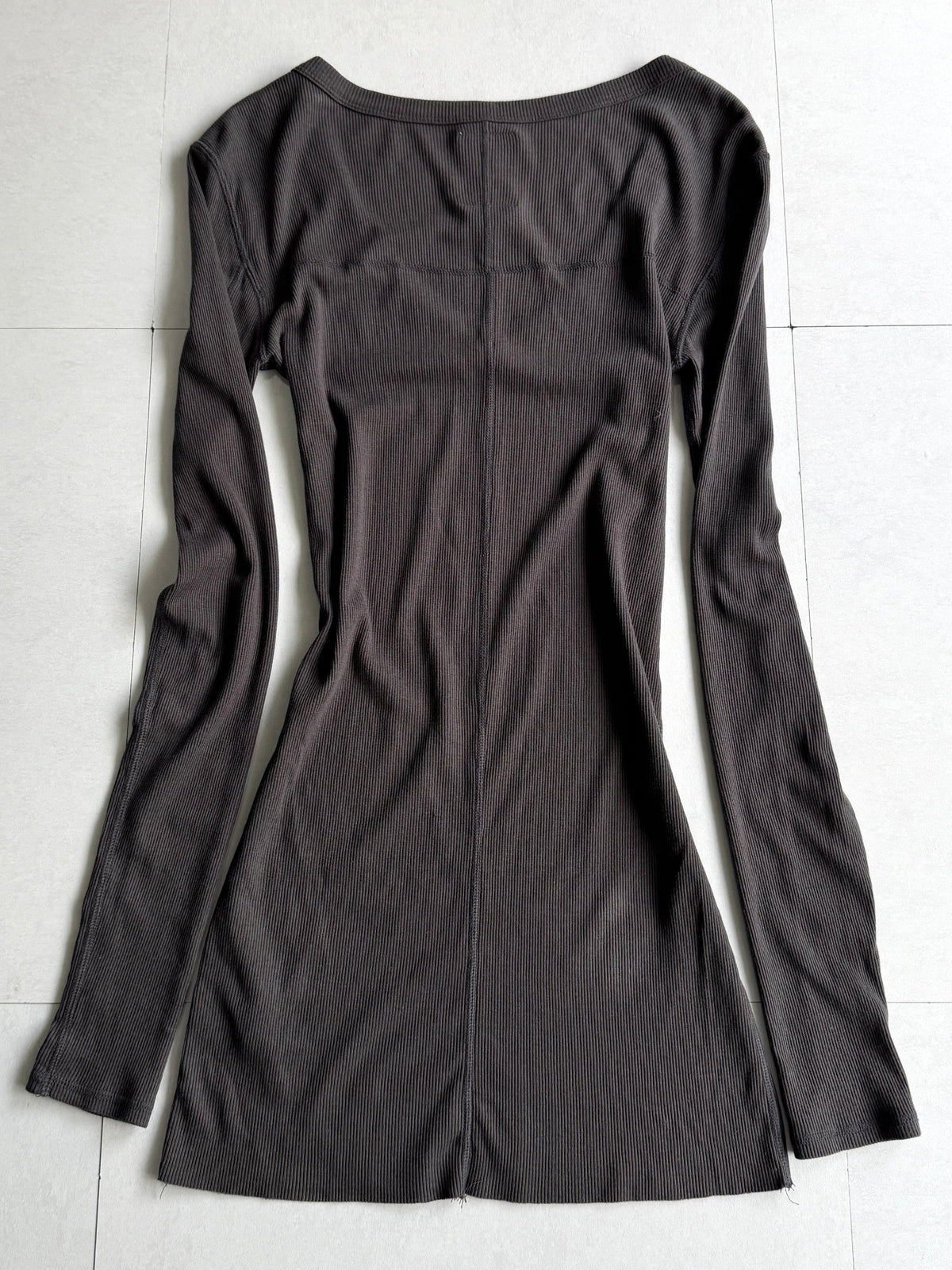 addaptation Ribbed Deep V-Neck Long Sleeve