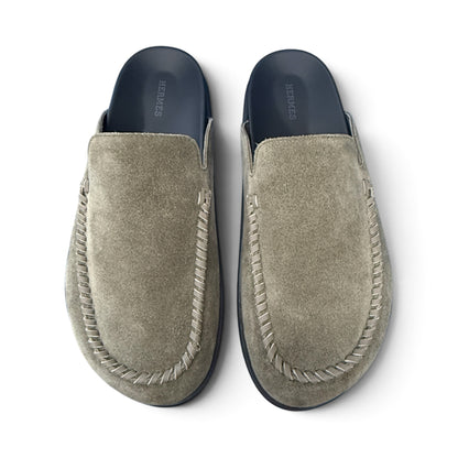 HERMES Johann Suede Mules Sandals Size EU 41