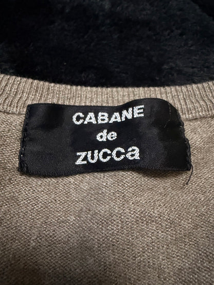 zucca 00s Wool Silk Cashmere Drape V-Neck Knit Size M