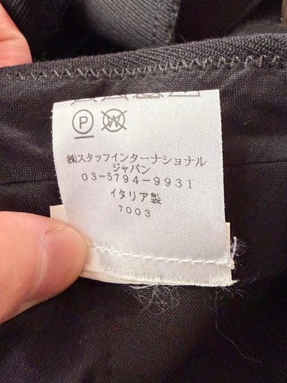 Martin Margiela Wool Mohair Plain White Tag Pants Black