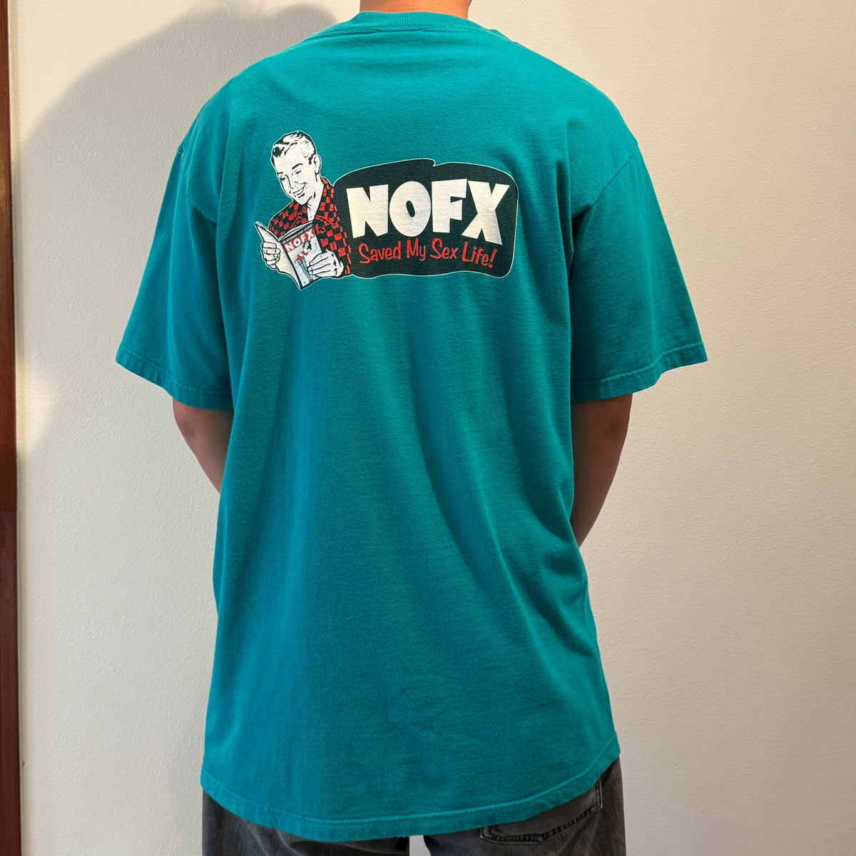 NOFX band tee Vintage 90s band graphic tee Green Size L