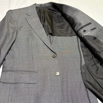 BURBERRY LONDON 00s Gray Wool/Silk Tailored Jacket
