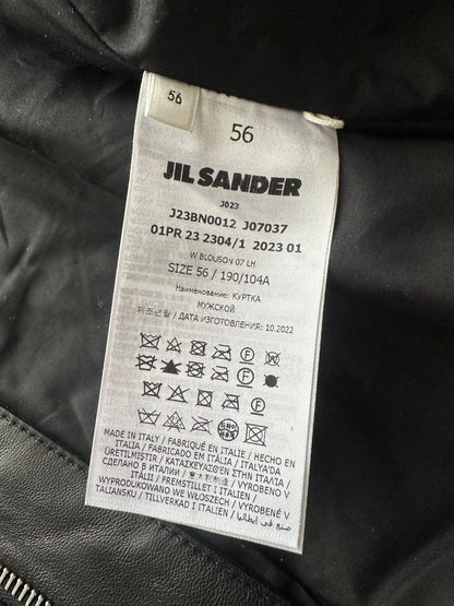 Jil Sander SS23 Jil Sander Lambskin Jacket Black Size XXL