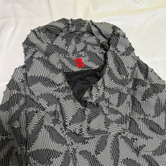 HaaT ISSEY MIYAKE 2019AW Leaf Pattern Long Coat Size 4