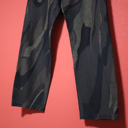 Issey Miyake Marbled Allover Curved Stitch Wide Size 2