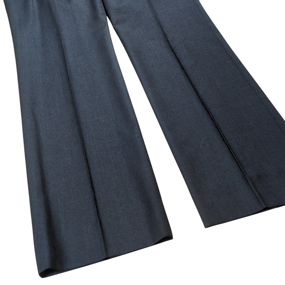 Celine Triomphe Chain Center Press Wool Slacks Gray Size 38