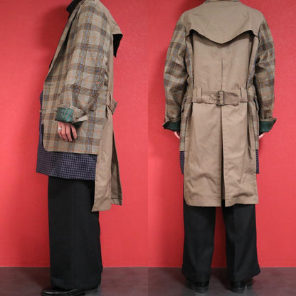 Kolor 20AW Three Pieces Docking Coat Navy Brown Size 1