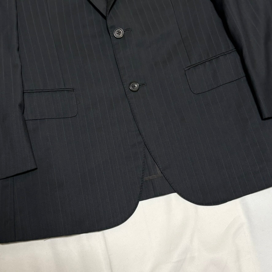 BURBERRY LONDON 00s Stripe Wool/Silk Tailored Jacket