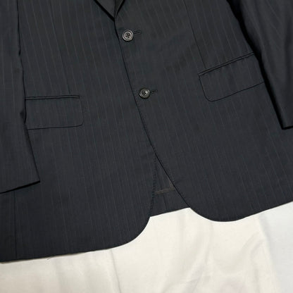 BURBERRY LONDON 00s Stripe Wool/Silk Tailored Jacket