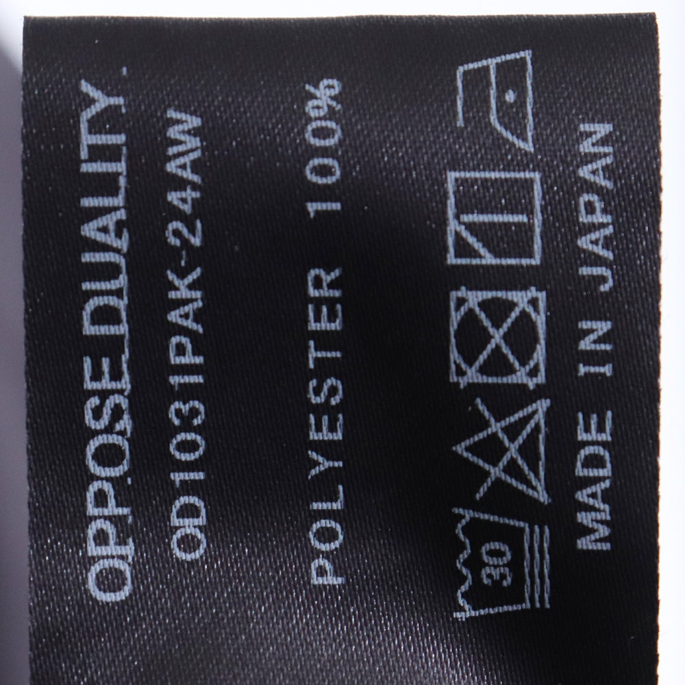 OPPOSE DUALITY 24AW T-800 Short Hoodie Black Size 48
