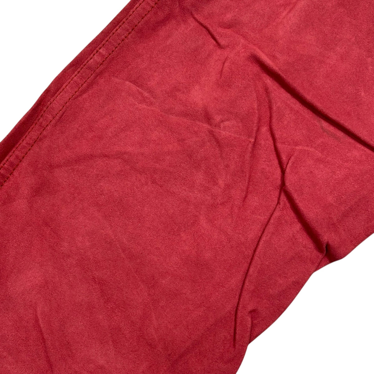 CDG HOMME PLUS 99AW Faux Suede Straight-Leg Pants Red Size L