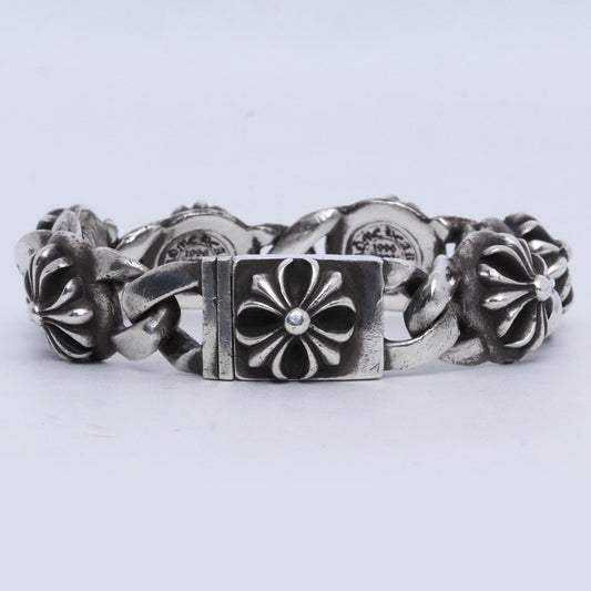 CHROME HEARTS CROSS LINK Bracelet Silver
