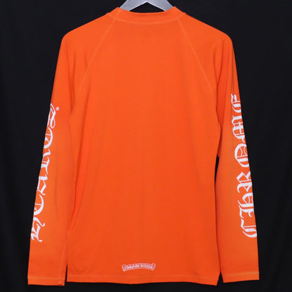 CHROME HEARTS Side CH Logo Rash Guard Orange Size M