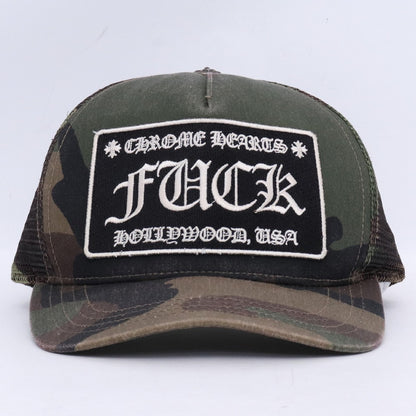 CHROME HEARTS Fuck Camo Trucker Cap Size F