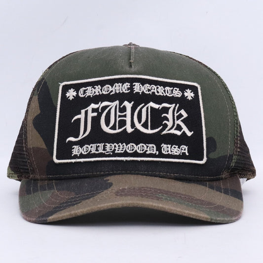 CHROME HEARTS Fuck Camo Trucker Cap Size F