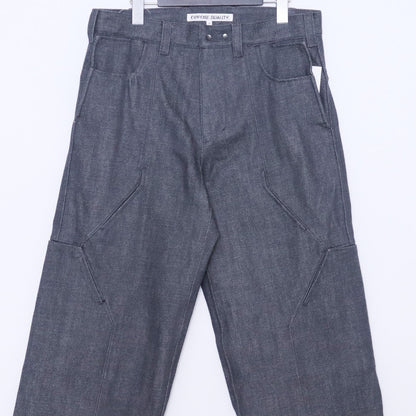 BLUE GRAY 25SS 10-Pocket Panel Washed Jeans Gray Size 44