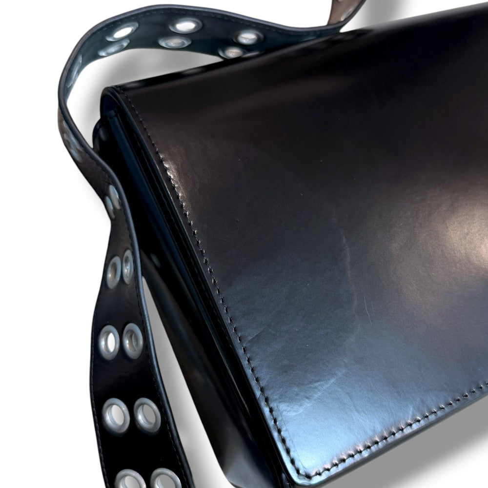 ACHILLES ION GABRIEL 25SS Hung Shoulder Cowhide Black Shoulder Bag Size F