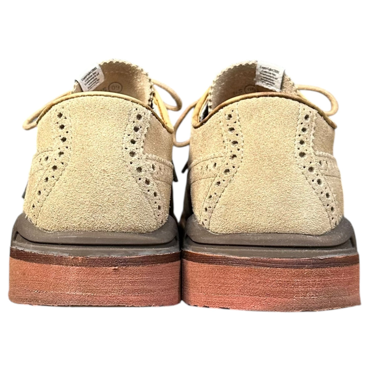 VISVIM 11AW Patrician Wingtip Suede Oxfords Beige Size 9