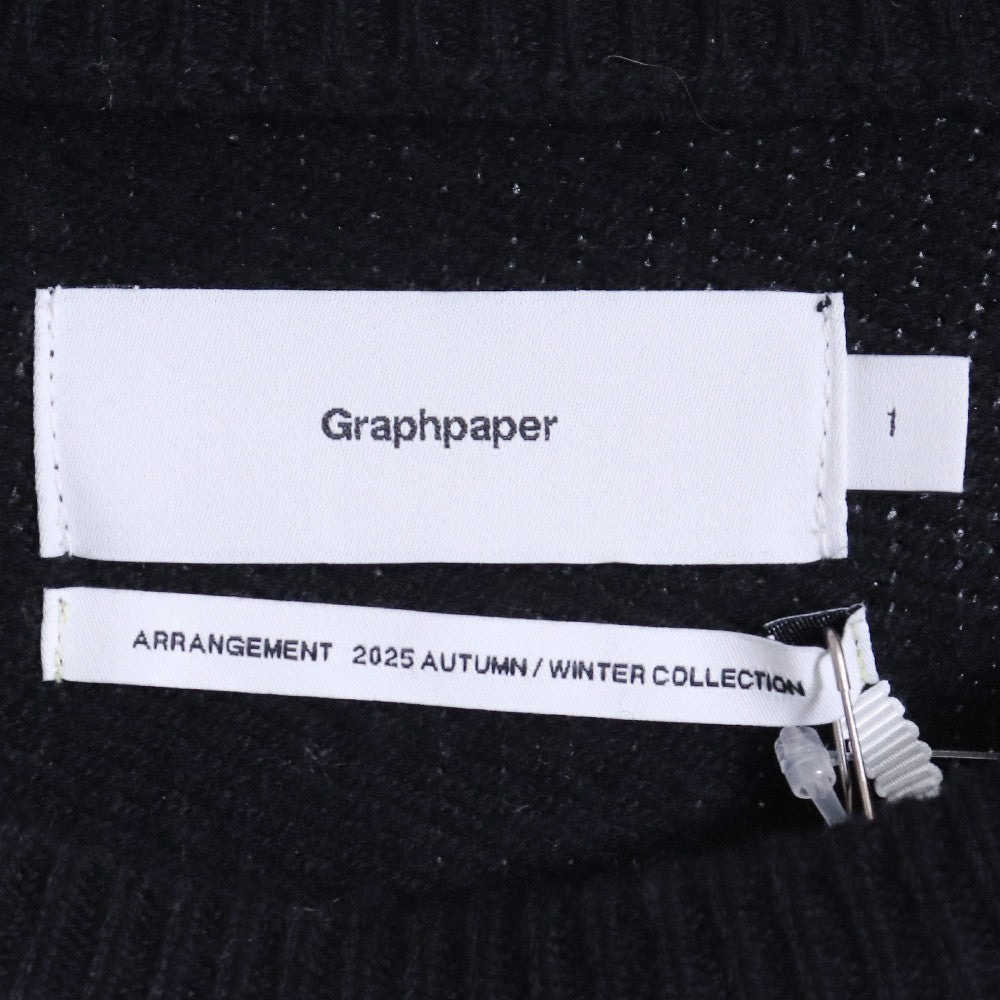 GRAPHPAPER 25AW Gradient Dyed Wool Knit Black/White Size 1