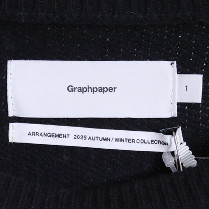 GRAPHPAPER 25AW Gradient Dyed Wool Knit Black/White Size 1
