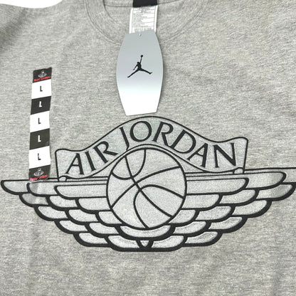 NIKE 90s Jordan Wing Logo 3D Print T-Shirt Gray Size L